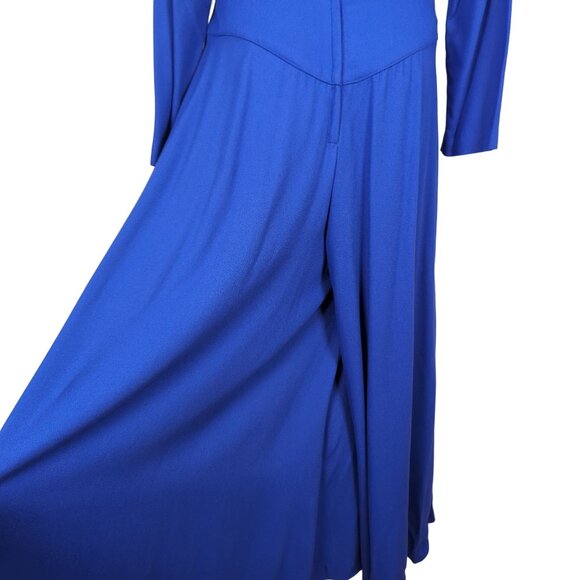 BARBOGLIO cristina jan Size 12 Vintage Long Sleeve Palazzo Pants Blue Jumpsuit‎ - Picture 7 of 16